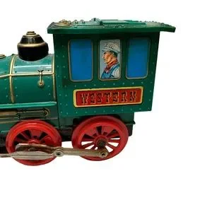 Train Locomotive En Tôle Modern Toys - Western, Années 60, Japon, Pour Pièces